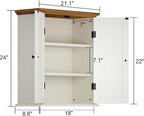 ChooChoo Bathroom Wall Cabinet, Over The Toilet Space Saver Storage Cabinet - Image 2