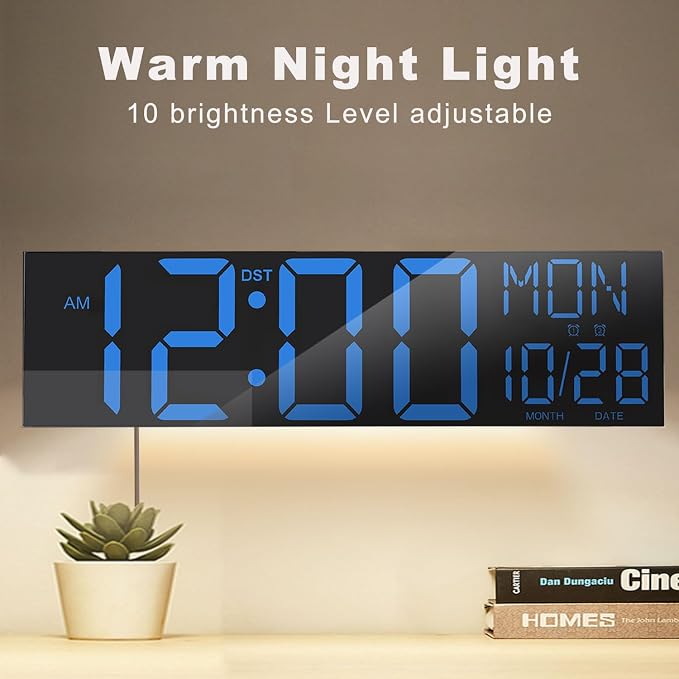JALL 30" Large Digital Wall Mount Clock - Image 8