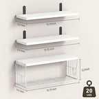 Floating Bathroom Shelves Wall Mounted - Image 2