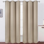 LEMOMO Khaki Thermal Blackout Curtains/38 x 84 Inch/Set of 2 Panels Room by Lemomo
