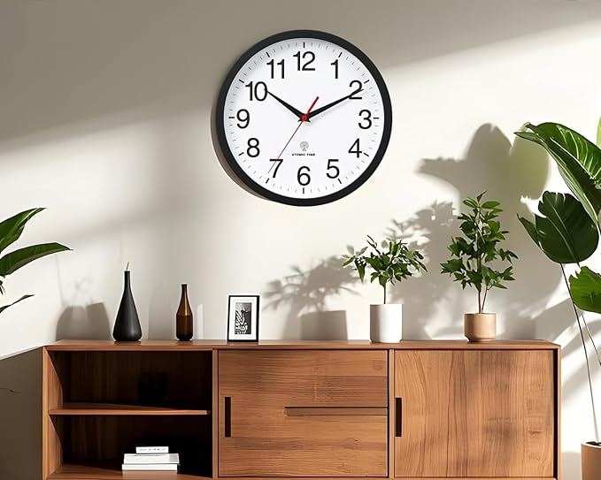 Rohioue Atomic Wall Clock, Modern 10 Inch Battery Operated Wall Clocks - Image 5