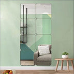 JEOYOO Full Length Wall Mirror Tiles, Frameless Full Body Mirror Tiles by JEOYOO