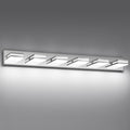 Modern LED Bathroom Lights Fixtures 6-Light, Stainless Steel Chrome Acrylic by JZEKVN