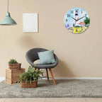 Mxocom Watercolor Lighthouse Wall Clock Building Green Hill Blue Skies House - Image 6