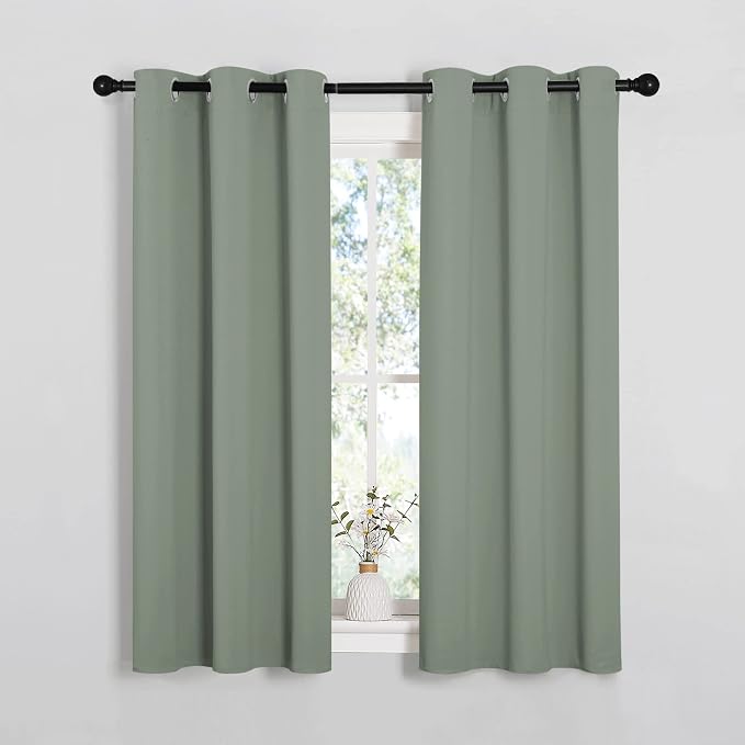 NICETOWN Window Curtain Panels, Thermal Insulated Solid Grommet Blackout by NICETOWN