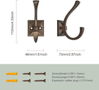 TUNNY 5 Pack Antique Design Wall Hanging Coat Hooks - Image 3