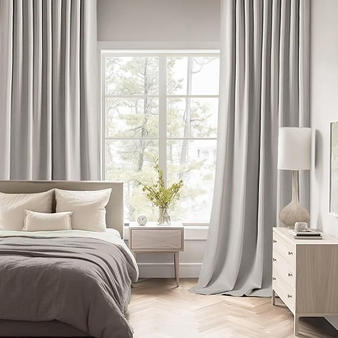 MIULEE Stone Back Tab Blackout Curtains 63 Inch Length 2 Panels Set - Image 3