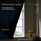 AJAZZ 100% Black Out Curtains Adhesive Blackout Temporary Curtain Rod No - Image 4