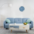 XNM Blue Minimalist Wall Clocks Battery Operated 8 Inch Classic Analog Clock - Image 2
