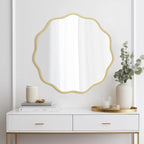 WallBeyond Round Wavy Mirror for Wall Decorative 24 inch, Modern Round Mirror - Image 3
