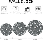 AKCISOT Wall Clock Bathroom 10 Inch Analog Small Wall Clocks Battery Operated - Image 3