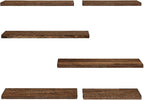 AMADA HOMEFURNISHING Long Wall Shelves, Rustic Farmhouse Style, Wood Floating - Image 9