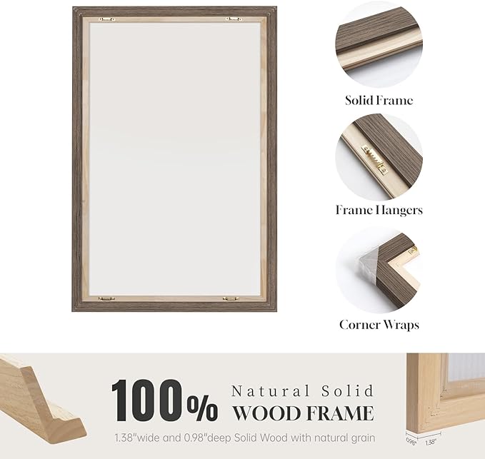 Large Framed Rustic Canvas Wall Art - Image 6