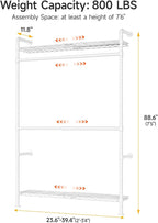ONBRILL H1 Plus Expandable Wall Mounted Closet System, 2FT-3.3FT Closet - Image 2