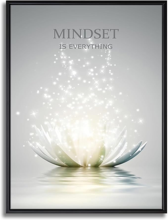 Floating Framed Zen Wall Art, Just Breathe Picture Poster by KBIERQN