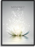Floating Framed Zen Wall Art, Just Breathe Picture Poster by KBIERQN