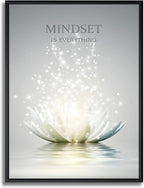 Floating Framed Zen Wall Art, Just Breathe Picture Poster by KBIERQN