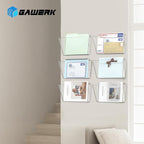 Gawerk Clear Acrylic Single Pocket, Plastic Hanging Wall Mount File Holder - Image 6