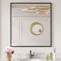 LOAAO 30"X36" Black Rectangle Bathroom Mirror Wall, Matte Black Aluminum Alloy by LOAAO