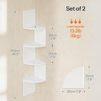 HOOBRO Corner Shelf Wall-Mounted, 4-Tier Corner Bookshelves - Image 3