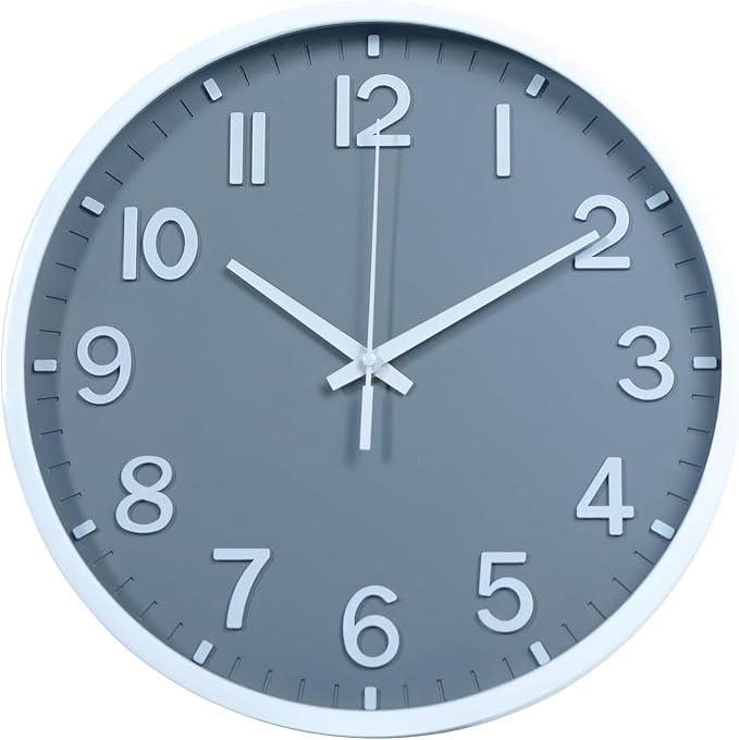 Wall Clocks Battery Operated 8 inch Modern Wall Clock, Silent Non Ticking Wall by Unknown