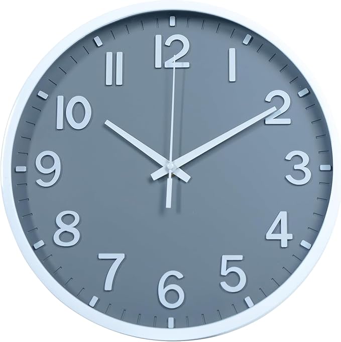 Wall Clocks Battery Operated 10 inch Modern Wall Clock, Silent Non Ticking Wall by Unknown