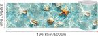 HOMETITUTE Wallpaper Border Peel and Stick Wall Border Coastal Shell Water - Image 3