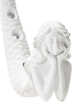 SOFFEE DESIGN 4pcs White Mermaid Shape Metal Coat Hooks, Playful Mermaid Design - Image 6