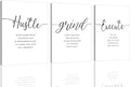 Framed Canvas Wall Art Grind Hustle Quote Poster, Office Wall Art, Positive by EPHANYART