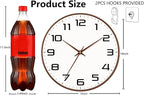 Woodgrain Wall Clock, Silent Non-Ticking Battery Operated Clock 10 Inch - Image 3