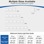 IZORRO LED Modern Bathroom Lights Fixtures, Matte White Acrylic Wall Lighting - Image 3