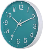 HZDHCLH Teal Wall Clocks Battery Operated, 12 inch Silent Non Ticking Modern - Image 3
