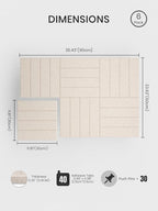 Bumusty Large Cork Board Alternative-36 x 24" Felt Bulletin Board Tiles - Image 2