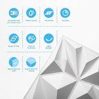 Art3d 50-Pack 3D Wall Panels for Interior Wall Decor, Modern Diamond Textured - Image 5