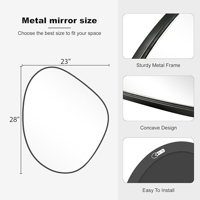 WallBeyond Asymmetrical Mirror, Irregular Wall Mirror - Image 6