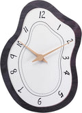 Mid Century Retro Irregular Shape Wall Clock, Silent Non-Ticking Battery by SCOAGE