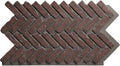 EverStone Herringbone Faux Brick Panel, 46 1/2"W x 25 1/4"H x 1"D, Stratus Color by EkenaMillwork