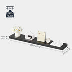 HOOBRO Floating Shelves for Wall, Wall Mounted Shelf Set of 2, 47.2" Hanging - Image 3