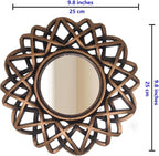 Retro Gold Mirrors for Wall Pack of 3. Geometric Lines Round Mirrors. More - Image 6