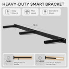 Homeforia 48 inch Natural Floating Shelf, High End Solid Real Wood 48inch Small - Image 5
