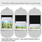 100% Blackout Blind Magnetic Blackout Window Cover 118 x 57Inch, Media Room - Image 3
