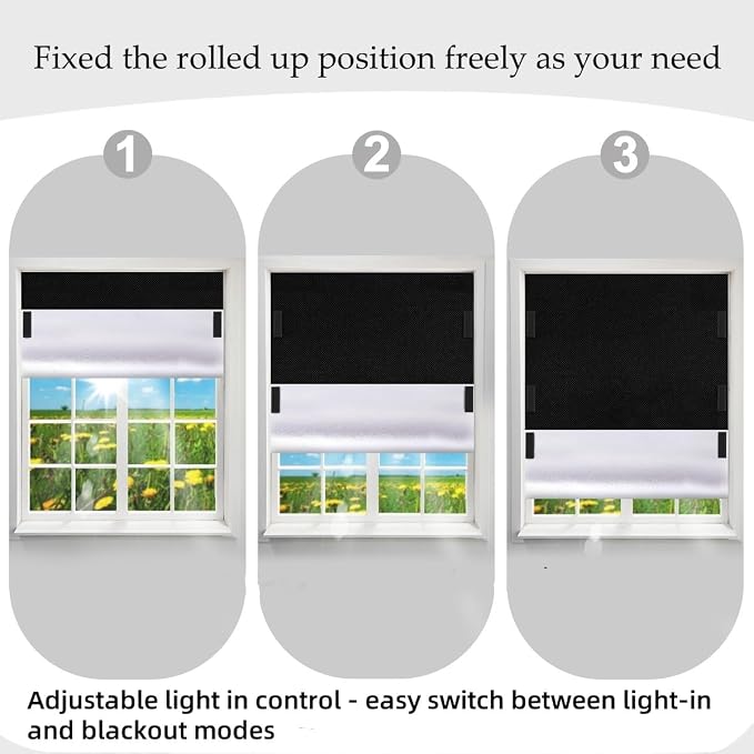 100% Blackout Blind Magnetic Blackout Window Cover 118 x 57Inch, Media Room - Image 3