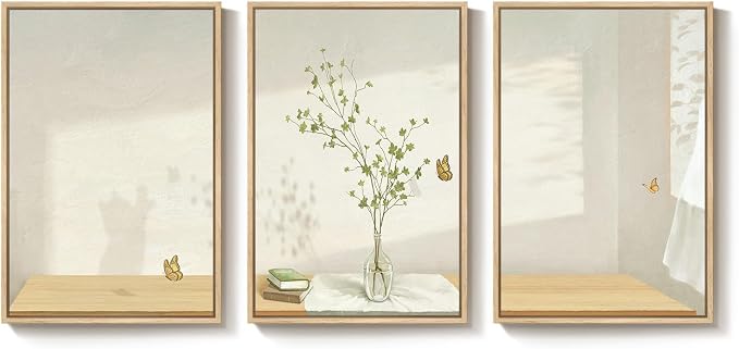 Framed Botanical Neutral 3 Piece Wall Art - Image 9