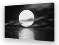 Cao Gen Decor Art S06469 Wall Art Canvas Sea White Full Moon in Night Picture by Cao+Gen+Decor+Art