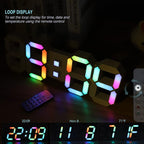 KOSUMOSU LED Wall Clock 15" RGB Digital LED Clock - Image 6