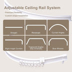 MaKefeile Room Divider Curtains & Flexible Bendable Tracks Set, Privacy - Image 3