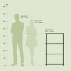 Furinno Turn-N-Tube 4-Tier Multipurpose Shelf Display Rack, Round Tubes - Image 4