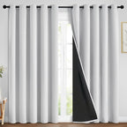 Yakamok 100% Blackout Curtains 84 Inches Long, 2 Thick Layers Heat and Full by Yakamok