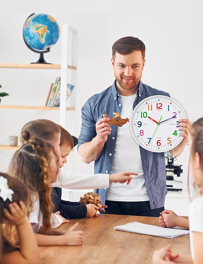 Silent Kids Wall Clock – Non-Ticking, Battery-Powered - Image 6