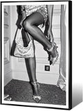 High Fashion Poster Trendy Black and White Wall Art Retro Girl Luxury Feminist by Acqooeakt